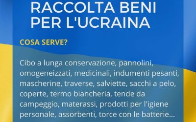 Partecipa alla nostra raccolta beni per l’Ucraina