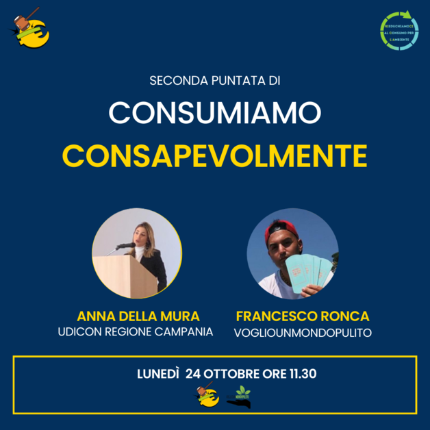 Seconda puntata di Consumiamo Consapevolmente – webinar per l’ambiente