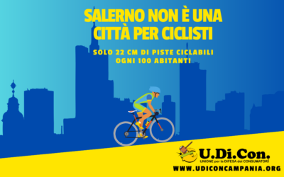Salerno non è una città per ciclisti. Solo 22 cm di piste ciclabili ogni 100 abitanti